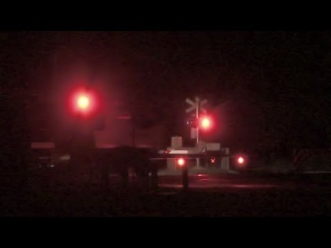 QRNational Container Train at Night - Freight Trains and Railroads in Australia