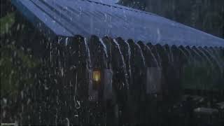 💤 Fall Asleep Fast In 3 Minutes With Heavy Rain On Metal Roof & Deep Thunderstorm Sounds