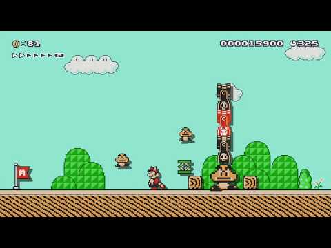Trap Cave: Goomba's Gauntlet by Mr.Bucket - Super Mario Maker - No Commentary 1bm