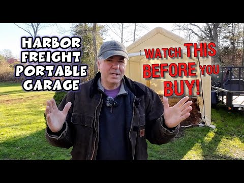 #125 Harbor Freight Portable Garage Update - Does it Last? Harbor Freight Carport