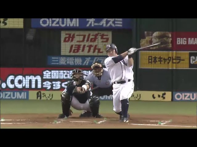 2回裏 4番のひと振り!! ライオンズ・中村 スタメン復帰を自ら祝う13号同点ソロHR!! 2014/7/1 L-F