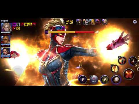 TIER 2 CAPTAIN MARVEL VS EBONY MAW STAGE 9 WBU MARVEL FUTURE FIGHT