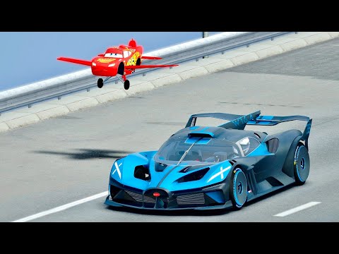 Lightning McQueen RC Plane vs Bugatti Bolide - Drag Race 20 KM
