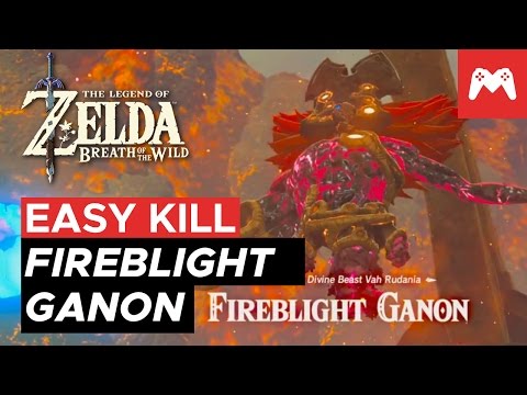 FIREBLIGHT GANON EASY KILL! How to kill Divine Beast Vah Rudania | Breath of the Wild