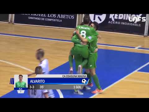 Gol Alvarito (3-3) Santiago Futsal - Osasuna Magna. J16, 1Div
