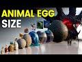 3D Eggs Size Comparison | Animal Egg Size