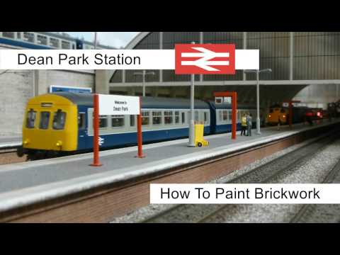 Dean Park Station Video 119 - How to paint model brick