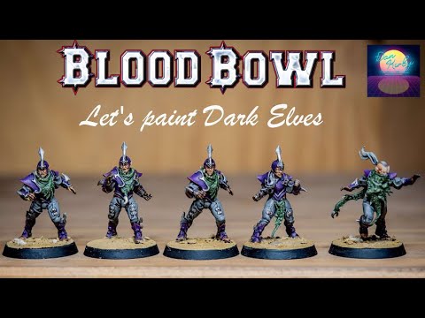DARK ELVES | Blood Bowl team ( Naggarorh nightmares scheme ).
