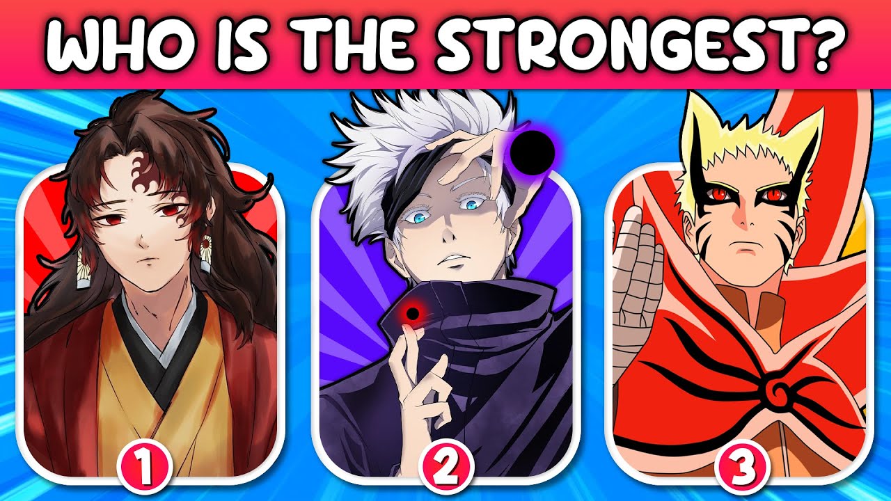 Guess The Strongest Character in Every Anime Verse Quiz | Strongest Anime Characters | ANIME QUIZ🎮