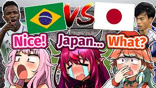 Kiara Irys and Calli's Reaction To The Japan Vs. Brazil Game