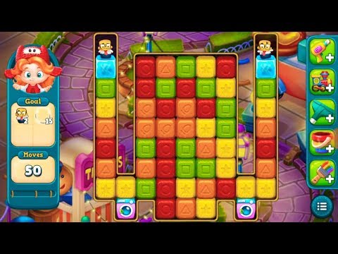 Toy blast level 555 obstacles: 3 yellow guys and 15 bubbles