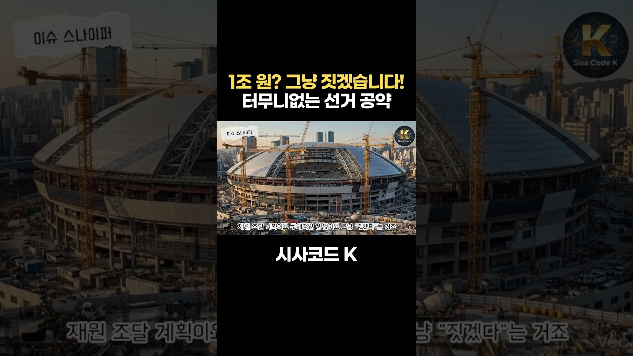 1조 원? 그냥 짓겠습니다! 터무니없는 선거 공약