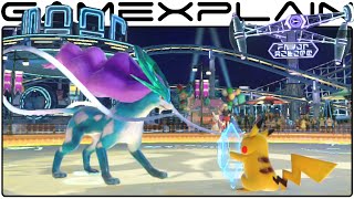 Pokkén Tournament Wii U - NEW Diggersby Land Stage - Pikachu vs Suicune Gameplay (60fps)