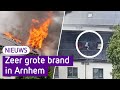 Zwangere vrouw ontsnapt via dak