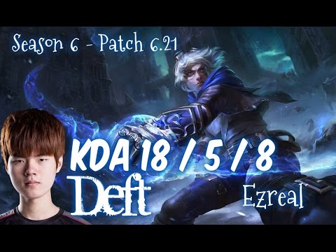Deft EZREAL vs JHIN ADC - Patch 6.21 KR Ranked