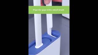 Silikonový WC kartáč s držákem – sada 2 kartáčů (šedá)