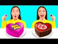 Cake Decorating Challenge Eating Only Sweet 24 Hours By KaZaZa Challenge