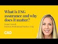 What is ESG assurance and why does it matter?