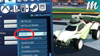 EVERY WAY TO GET A WHITE CAR IN ROCKET LEAGUE! (CONSOLE + PC)