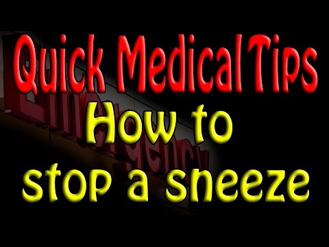 Quick Medical Tip: How to stop a sneeze in 5 seconds!
