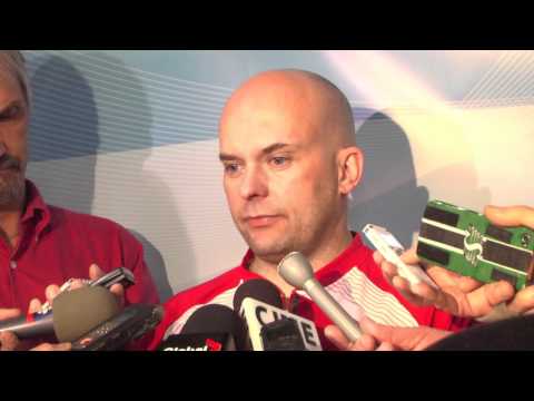2011 Ford World Men's Curling Championship - Draw 4 Media Scrum