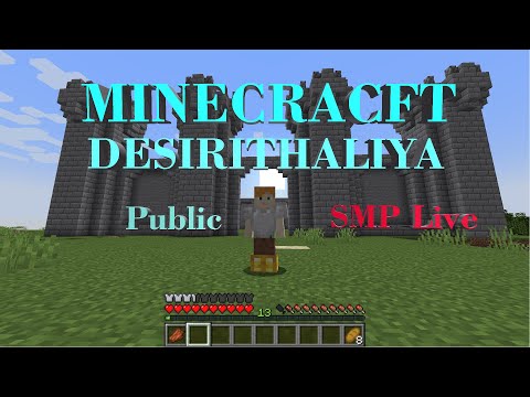 Live Minecraft I am Build New Castle in my Java + Pocket Public SMP Server | minecraft live