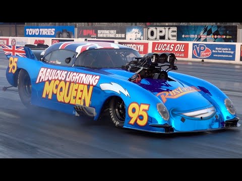 THE FABULOUS LIGHTNING McQUEEN DRAG CAR - 6.24 @ 229mph