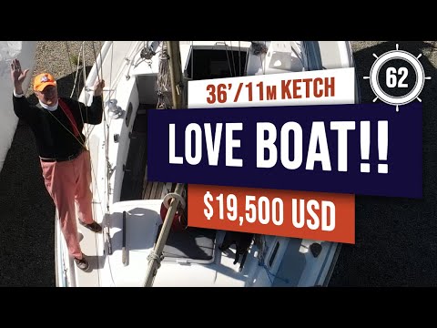 $19,500 LOVE BOAT!! 36' Cruising Sailboat for Sale - EP 62 - #sailboatforsale #sailboattour