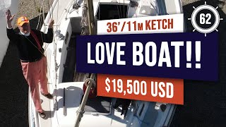 $19,500 LOVE BOAT!! 36' Cruising Sailboat for Sale - EP 62 - #sailboatforsale #sailboattour