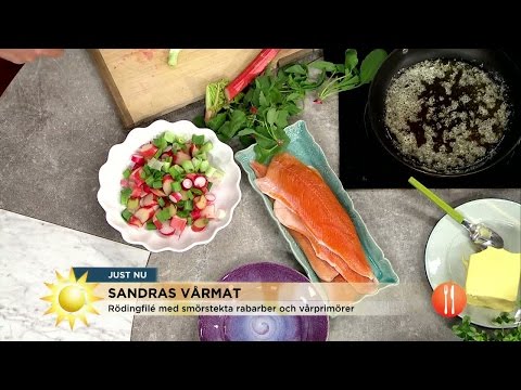 Sandra Mastio lagar vårmat - Nyhetsmorgon (TV4)