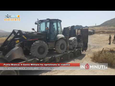 Punta Bianca il Genio Militare ha ripristinato la viabilita