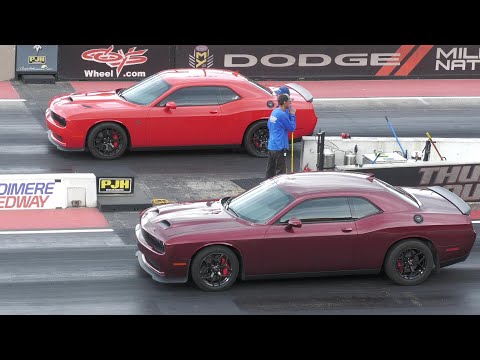 Hellcat Redeye vs Hellcat - drag racing