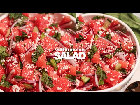 How to Make Watermelon Salad with Feta Cheese | Perfect for Summer!