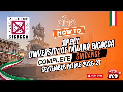 University of Milano Bicocca | Complete Admission Guide 2026 | Step by Step Process | European Story