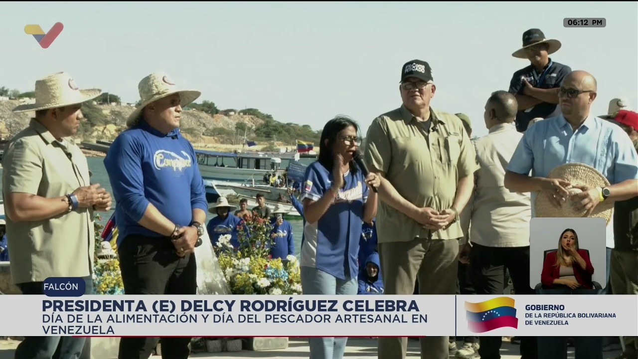 Delcy Rodríguez celebra Día del Pescador Artesanal y Día de la Alimentación en el estado Falcón