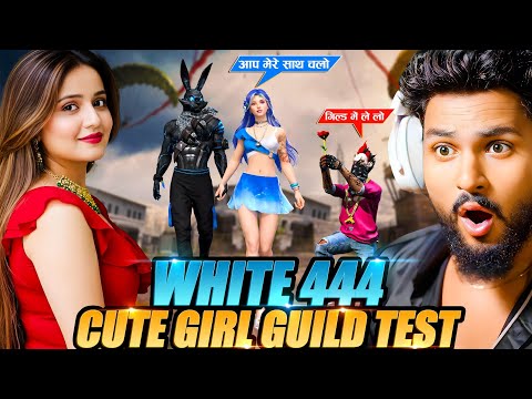 CUTE GIRL VS WHITE 444 😱 GUILD में चला गया 😱 Girl Streamer Catch AimBot 😐 आजा White 1 vs 6 में !!😤
