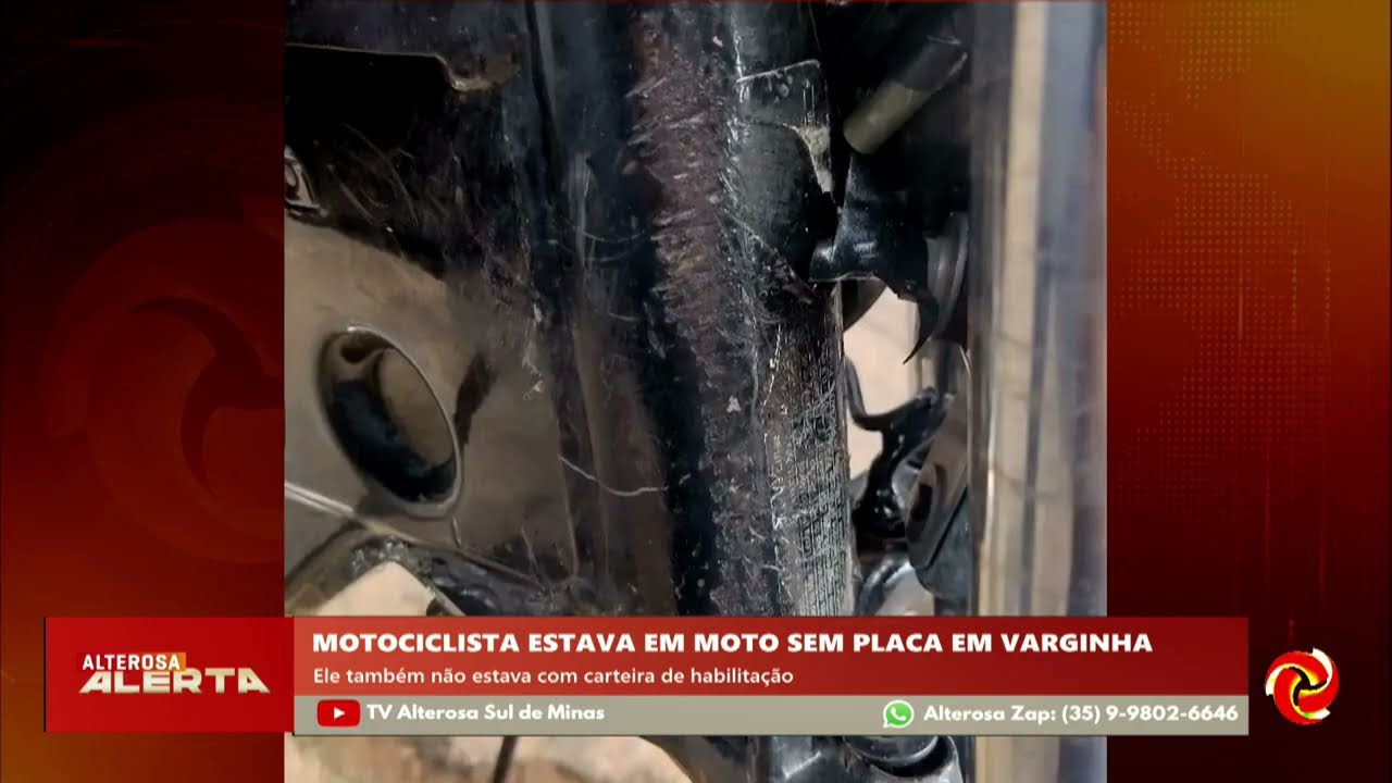 Motociclista preso em Varginha