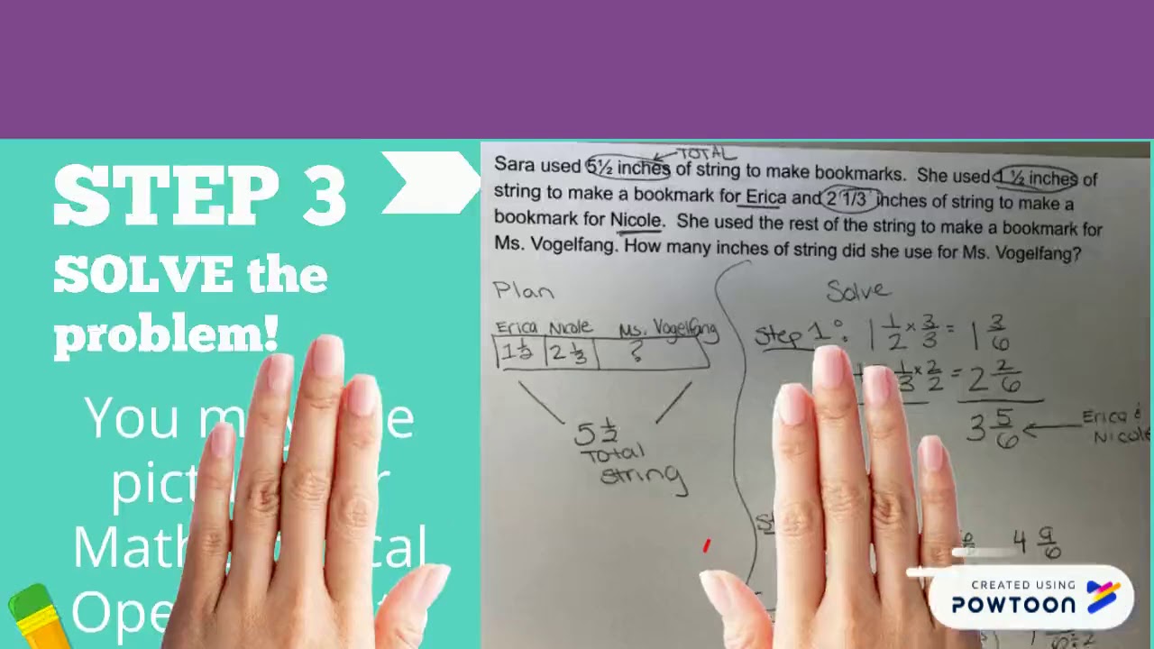 UNDERSTAND PLAN SOLVE MATH WORD PROBLEMS