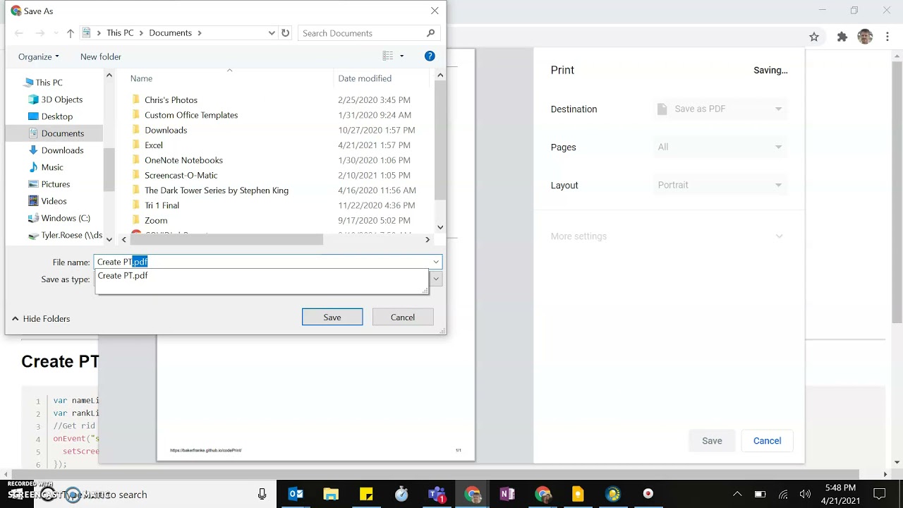 Convert Code to PDF and Upload to College Board - Create PT