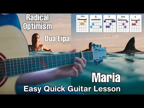 Dua Lipa - (Maria) Guitar Cover + Lesson Easy Chords Short Guitar Tutorial | Radical Optimism |