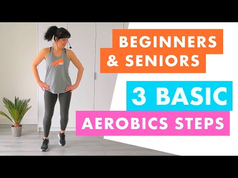 3 Basic Aerobics Steps for BEGINNERS & SENIORS | Step Touch, Double Step Touch & Grapevine