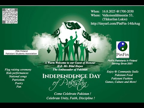 Pakistan Independence Day celebration 14 August 2025 in Vantaa, Finland