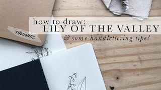How to Draw: Lily of the Valley | Easter Lettering | Authentic by Frani