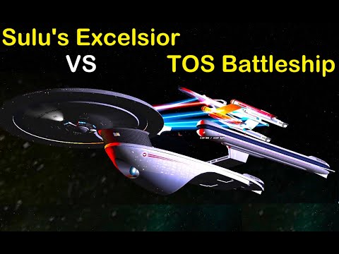 USS Excelsior VS Flying Tomato TOS Battleship - Star Trek Ship Battles USS Yamato