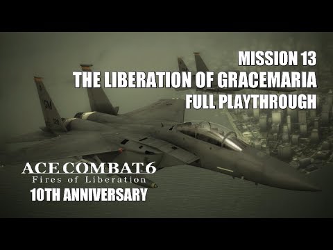 Ace Combat 6: MISSION 13 | 10th Anniversary Playthrough (60FPS Motion Interpolated)
