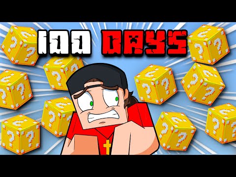 baad bob - Surviving 100 Days in INSANE Lucky Blocks World!