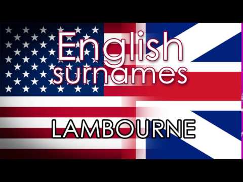 English surnames  LAMBOURNE - pronounce