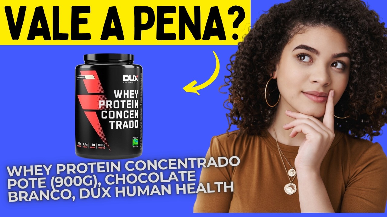 Miniatura da avaliação em vídeo de Whey Protein Concentrado Dux Nutrition 900g Sabor Chocolate Branco