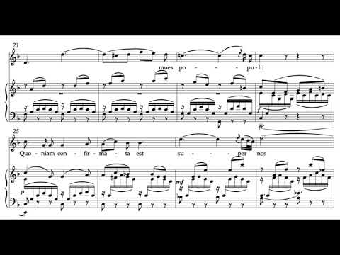 Laudate Dominum (Vesperae solennes de confessore - W.A. Mozart) Score Animation