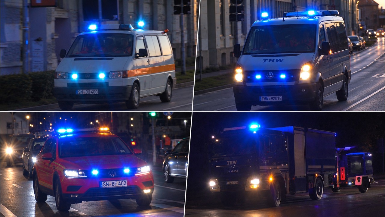 [Großbrand in alter Brauerei in Wismar!] Einsatzfahrten zum Großbrand in Wismar